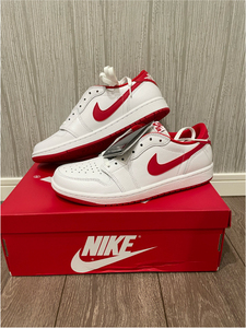  NIKE US9.5 27.5 NIKE AIR JORDAN 1 LOW OG WHITE AND UNIVERSITY RED CZ0790-161 jordan4 BRED Travis Scott　OFF WHITE