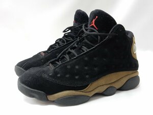 26.5cm NIKE AIR JORDAN 13 RETRO OLIVE 414571-006 US8.5 ナイキ エアジョーダン13 レトロ オリーブ ブラック レア