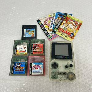 24名/A054043-3/J122-601/AM3000【名古屋】Nintendo 任天堂 ニンテンドー GAMEBOY COLOR ゲームボーイ カラー CGB-001 / ソフト5点 