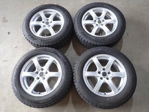 YS14067【送料無料225/60R17】アルファード SK9 SKEフォレスター等 中古スタッドレスセット★17×7J 114.3/5H ET45★