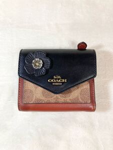 1円スタート　 COACH 二つ折り財布　コーチ　 財布　レディース　0215b