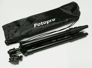 #f3c⑧◆三脚 Fotopro【DIGI-3400】599g 高約400～1000㎜ ミニ水平器内蔵 ・バッグ付・状態良好・可動部異常見当らず・中古品【無補償】