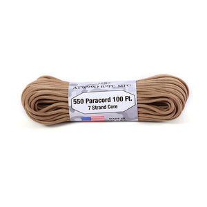 ☆ 10.タン パラコード 550Lbs 30m アトウッド ロープ ATWOOD ROPE MFG. アウトドア 定番 アクセサリー 定番 耐久性 サバゲー paracord