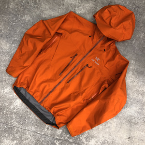 ▲ ARC’TERYX アークテリクス GORE-TEX Pro ゴア テックス ALPHA SV JACKET アルファ ジャケット サイズM オレンジ 104