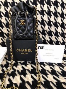 希少新品　CHANEL シャネル　ノベルティ　ショルダーバッグ 　ポーチ　ショルダーポシェット　ミニバッグ　ブラック