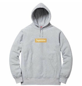 新品 M 納品書付 Supreme Box Logo Hooded Sweatshirt Heather Grey シュプリーム ボックスロゴ ヘザーグレー 灰 パーカー フーディー