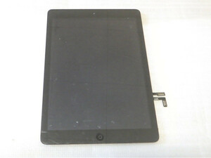 Apple ipad　Air　A1474　純正　液晶パネル　＋ フロントタッチパネル　ホームボタン付き　ブラック　中古動作品