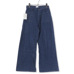 未使用 CIOTA シオタ Denim Sailor Pants NPTL-7MR-11.5 Denim Sailor Pants レディース ワンウォッシュ ネイビー 2 タグ付き 22000951