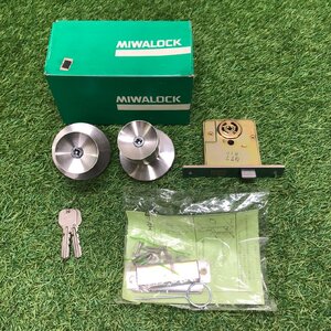 【未使用保管品】『1-335』①MIWALOCK ミワロック ドアノブ HMD-4 33～42mm ステンレス 防犯 修理