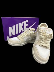 A10621 美品 NIKE/ナイキ SB DUNK LOW PRM COCONUT MILK/LIGHT BONE.ダンク FZ5654-100 27.0cm