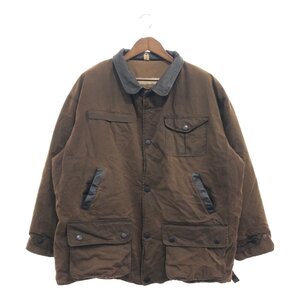 2000年代〜 イングランド製 Barbour バブアー ブッシュマン ジャケット オイルド 防寒 ブラウン (メンズ XL相当) 中古 古着 P6383