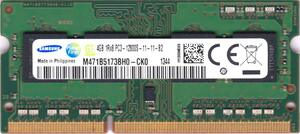 【中古】Samsung M471B5173BH0-CK0 4GB PC3-12800 DDR3-1600 204ピン SDRAM SODIMM