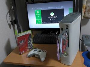 Xbox360 CONSOLE 動作品本体(2008年製)　60GBHDD付　無線コントローラー　ACアダプター　HDMIケーブル　LANケーブル　すぐ遊べるセット！