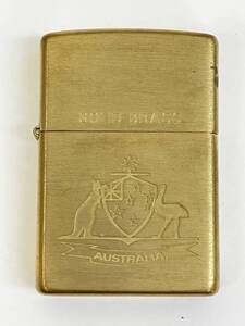 19172 ロ701-238　Zippo　SOLID BRASS　Australia　オーストラリア　真鍮　ジッポー　オイルライター　中古品　★