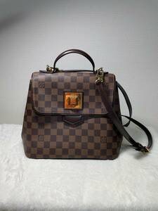 【極美品】ルイヴィトン　LOUIS VUITTON ショルダーバッグ ダミエ レザー ブラウン 肩掛け