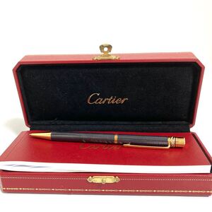 1円スタート Cartier カルティエ ボールペン ツイスト式 ゴールド グレー トリニティ 筆記用具