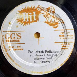 MAYTONES with U BROWN / TOO MUCH POLLUTION - JAH CONTROL THE COLLIE [ GG