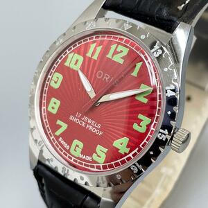 【情熱】★オリス/ORIS★腕時計 メンズ レッド 機械式 手巻 ビンテージ　即日発送