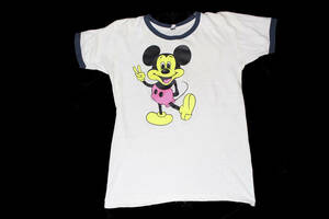 VINTAGE 80’S MICKEY MOUSE RINGER TEE ミッキー リンガーTシャツ レアミッキー