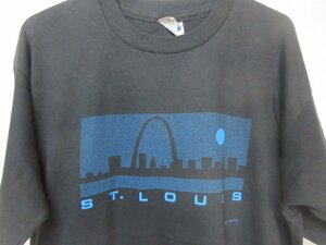 80s vintage Tシャツ XL 黒　セントルイス　1985 ヘインズ　ヴィンテージ　アメリカ古着　sy2087