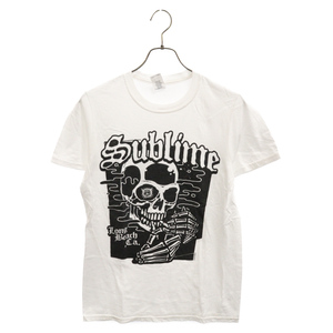 SUBLIME サブライム ロゴスカルプリント半袖Tシャツ ホワイト