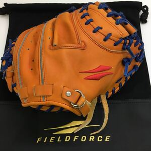 G-1606 フィールドフォース FIELD FORCE 軟式 キャッチャーミット 捕手用 012C グローブ グラブ 野球 中古品 袋付き