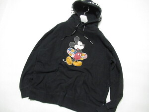 ★ DC SHOES × DISNEY ディーシー × ディズニー Mickey Has Board Hoodie 5420J933 size L ブラック ミッキーマウス フーディー パーカ