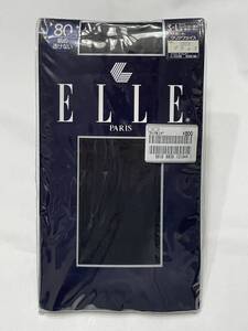 ●未使用●ELLE PARIS エル ストッキング 80デニール タイツ ブラック 黒 レディース インナー 福助