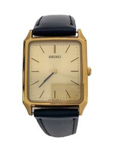 SEIKO◆クォーツ腕時計/アナログ/GLD/BLK/7N01-5180