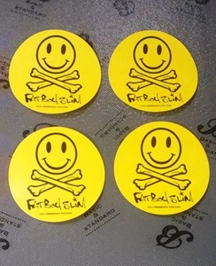 ★非売品 DJ ファットボーイ・スリム Fatboy Slim ステッカー 4枚セット★BIG BEACH FESTIVAL スマイリー フェイス Smiley Face スマイル