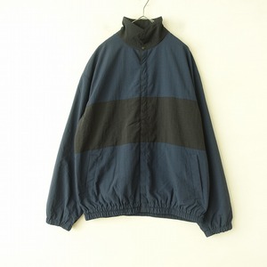 221ヴィレージ 221 VILLAGE *NYLON RUGGER JACKET*3バイカラーネイビー×ブラックスナップボタンブルゾン(2-2411-252)【21L42】