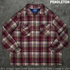 PENDLETON 90s ビンテージ オープンカラーボードシャツ ペンドルトン