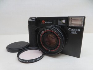 ■Canon AF35ML フィルムカメラ キヤノン コンパクトカメラ キャップ フィルター付き USED 12865■！！