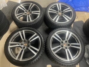 秋田市発☆２１インチ　ポルシェ　カイエン　純正AW　スタッドレス　YOKOHAMA　iceGUARD 295/35R21　２０年製　５穴　４本セット