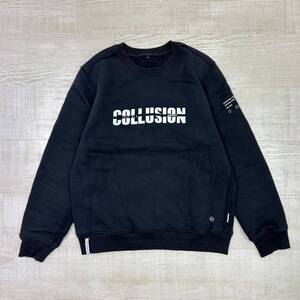 AKA SIX x FRAGMENT DESIGN フラグメント デザイン COLLUSION SWEAT ロゴ スウェット プルオーバー BLACK ブラック サイズ XXL