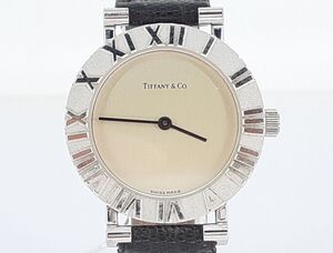 ティファニー アトラス L0640 クォーツ レディース 腕時計 革ベルト使用感有り Tiffany & Co. ATLAS ◆3105/高林店 ST