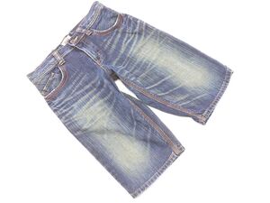 EDWIN エドウィン USED加工 ハーフ デニムパンツ size30/紺 ■◇ ☆ ehc7 メンズ