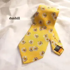 dunhill　ダンヒル　ネクタイ　メンズ　お花　イエロー　華やか　おしゃれ