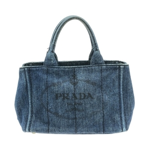 プラダ PRADA トートバッグ CANAPA デニム ネイビー バッグ