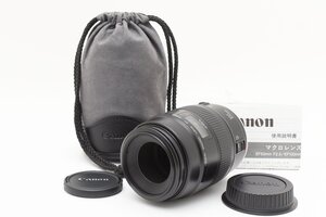 Canon EF 100mm F/2.8 Macro マクロレンズ [美品] レンズポーチ 使用説明書 前後キャップ付き