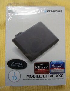 即決・使用時間128h・送料無料）FREECOM 外付けポータブルHDD フリーコム・モバイルドライブXXS 1TB REGZA torne動作確認済