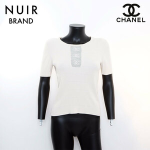 シャネル CHANEL 半袖Ｔシャツ リブニット　ココマーク ベージュ