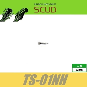 SCUD TS-01NH　ピックガードビス　ミリ　Φ3 xL12mm　丸皿頭　12pcs　ニッケル　ねじ　スカッド