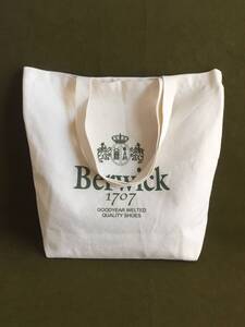 Berwick1707 バーウィック コットンバッグ エコバッグ トートバッグ ロゴ 企業 ノベルティー 綿 キャンバス 帆布 生成り 美品 未使用に近い