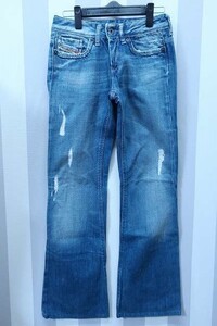 3-4321/ディーゼル BEBEL B.C. WASH 0089X ダメージ加工ブーツカットスタッズデニム DIESEL