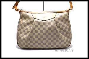 近年モデル希少美中古■LOUIS VUITTON ダミエアズール シラクーサMM レザー ショルダーバッグ ルイヴィトン■1128ed802-3