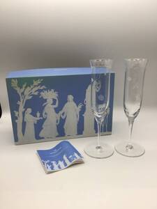 #6221　未使用保管品 WEDGWOOD ウェッジウッド シャンパン グラス ワイルドストロベリー ペア 2客 箱あり 洋食器