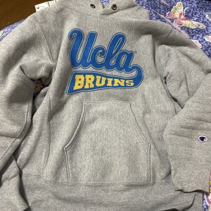 【100円スタート】champion UCLA スウェットパーカー グレー M