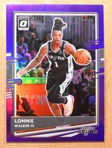 LONNIE WALKER Ⅳ (ロニー・ウォーカー4世) 2020-21 OPTIC PRIZM PURPLE トレーディングカード 【NBA,サンアントニオ・スパーズ,SPURS】