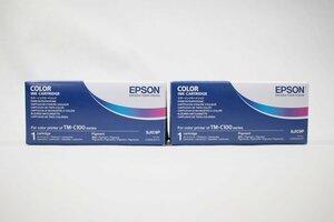 ◎ 未使用 EPSON エプソン SJIC9P TM-C100 カラーインクカートリッジ 2点セット トナー コピー機